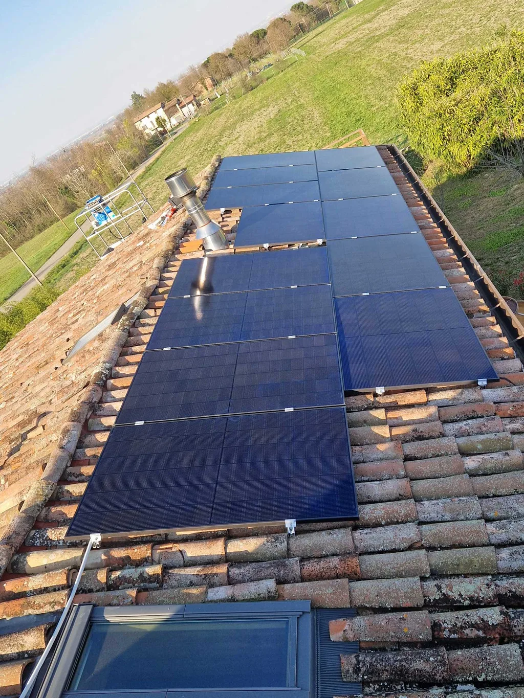 Impianto fotovoltaico realizzato in provincia di Piacenza (Emilia Romagna)
